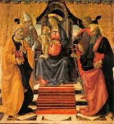 GHIRLANDAIO, Domenico Madonna and Child Enthroned with Saints oil painting artist